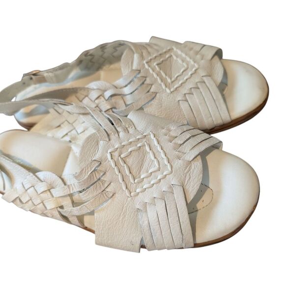 Angel Steps vintage Sandals Huaraches Women's 6WW White Leather Sling Back - Picture 4 of 8